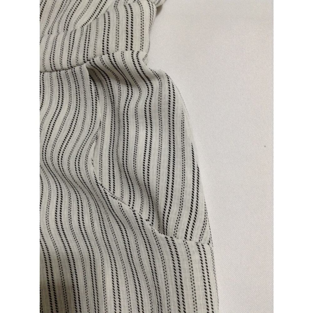 4SI3NNA Striped Wide Leg Jumpsuit S Halter Criss Cross Back Pockets White Black - Picture 9 of 16